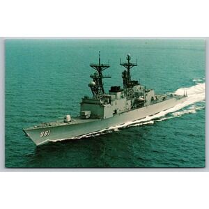USS John Hancock DD-981 Navy Destroyer Vintage Postcard Marine Photos P5141